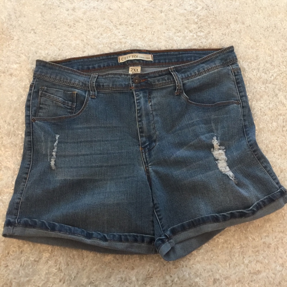 Cest Toi USA Denim Shorts A016